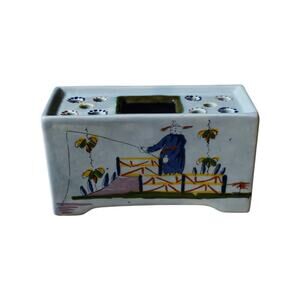 Delft Williamsburg Restoration Inkwell Made in Holland